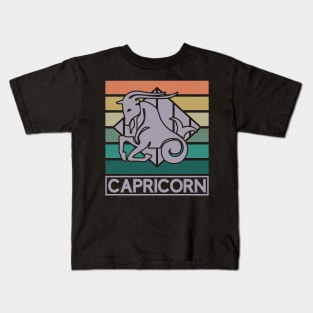 Capricorn Vintage Zodiac Kids T-Shirt